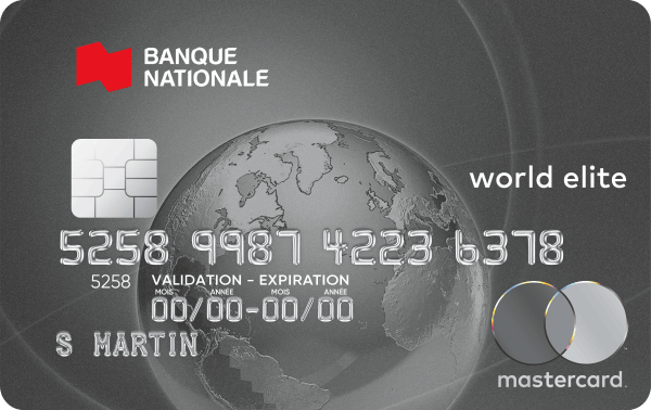 Photo de la carte de crédit Mastercard World Elite