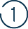 Icône du chiffre 1 dans un cercle 