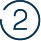 Icône du chiffre 2 dans un cercle 
