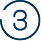 Icône du chiffre 3 dans un cercle 