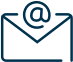 Icône d'enveloppe avec un symbole d'arrobas