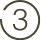 Icône représentant le chiffre 3 dans un cercle