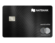 Photo d’une carte de crédit Mastercard World Elite de Natbank 