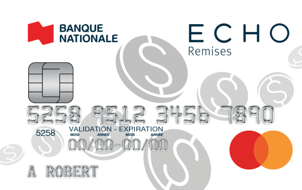 Photo de la carte de crédit Mastercard ECHO Remises de la Banque Nationale