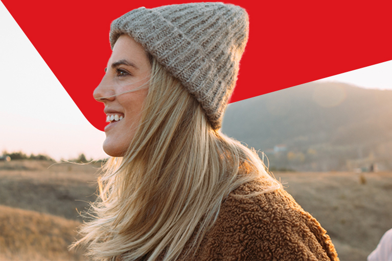 Photo d'une personne en aventure grâce à la carte de crédit Mastercard World Elite de la Banque Nationale 